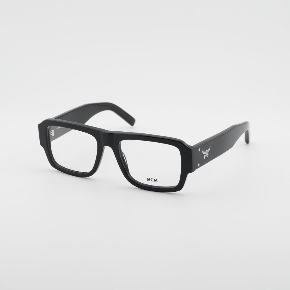MCM MW5002 001 Eyeglasses Shiny Black 53mm Square Frame